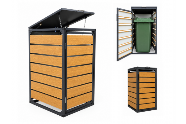 ZABUDOWA ŚMIETNIKOWA 1x240L kolor DREWNO